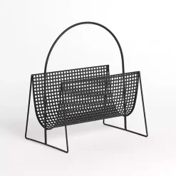 Decorative Accents>Kirklands Home Metal Mesh Magazine Rack Black