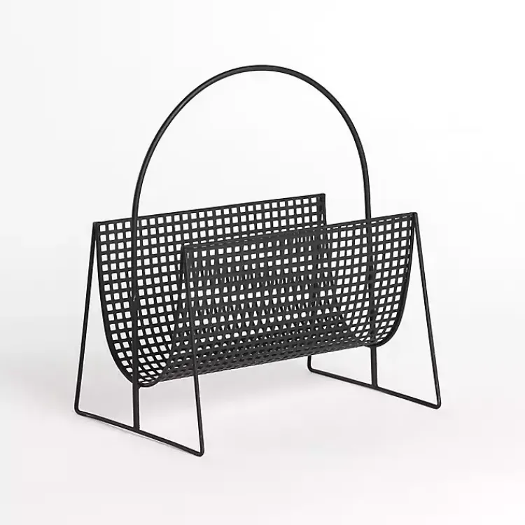 Decorative Accents>Kirklands Home Metal Mesh Magazine Rack Black