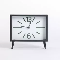 Decorative Accents>Kirklands Home Black Metal Mid-Century Modern Tabletop Clock