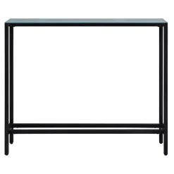 Kirklands Home Metal Mirrored Top Slim Console Table Black Discount
