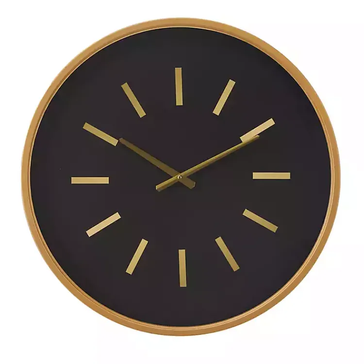Kirklands Home Black Metal Modern Thomas Wall Clock Online