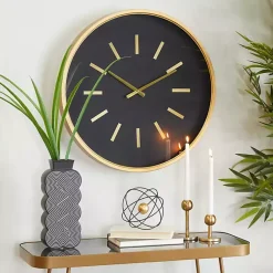 Kirklands Home Black Metal Modern Thomas Wall Clock Online