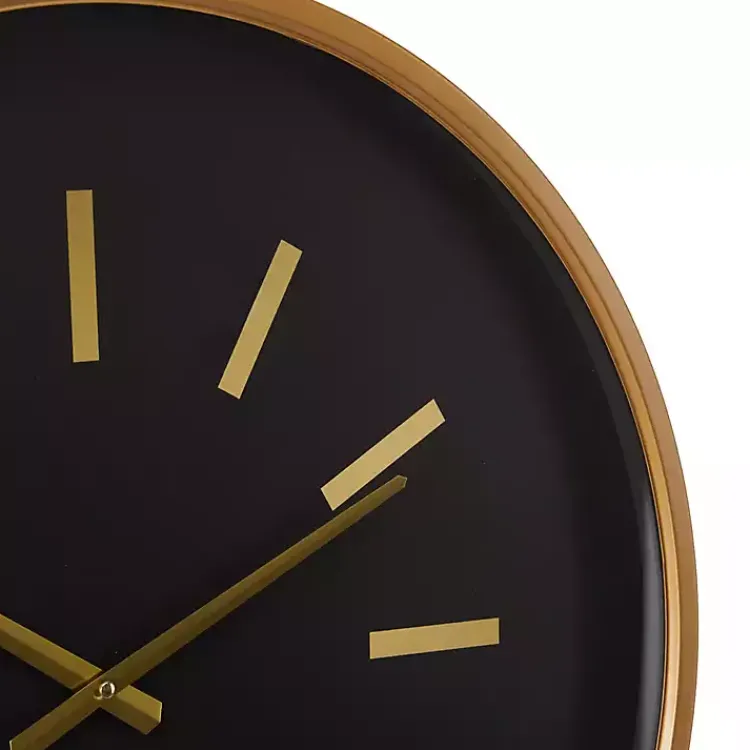 Kirklands Home Black Metal Modern Thomas Wall Clock Online