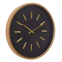 Kirklands Home Black Metal Modern Thomas Wall Clock Online