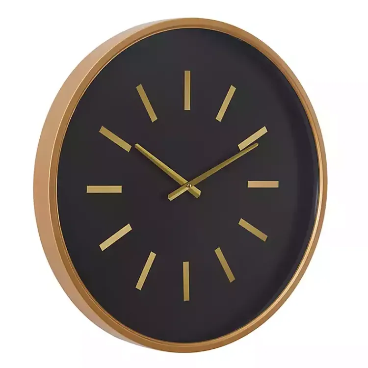 Kirklands Home Black Metal Modern Thomas Wall Clock Online