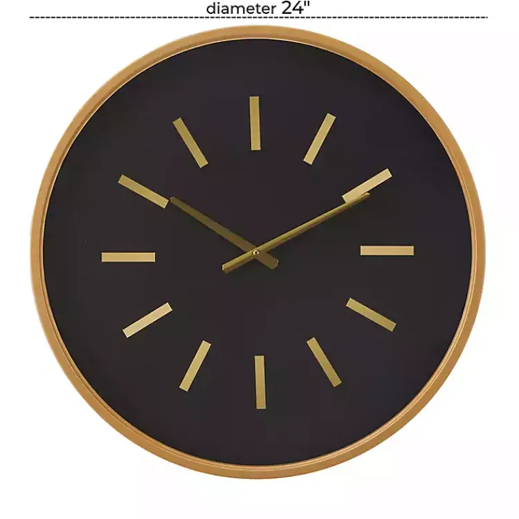 Kirklands Home Black Metal Modern Thomas Wall Clock Online