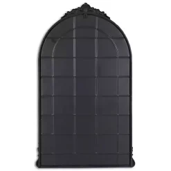 Kirklands Home Metal Modern Victorian Wall Mirror Black