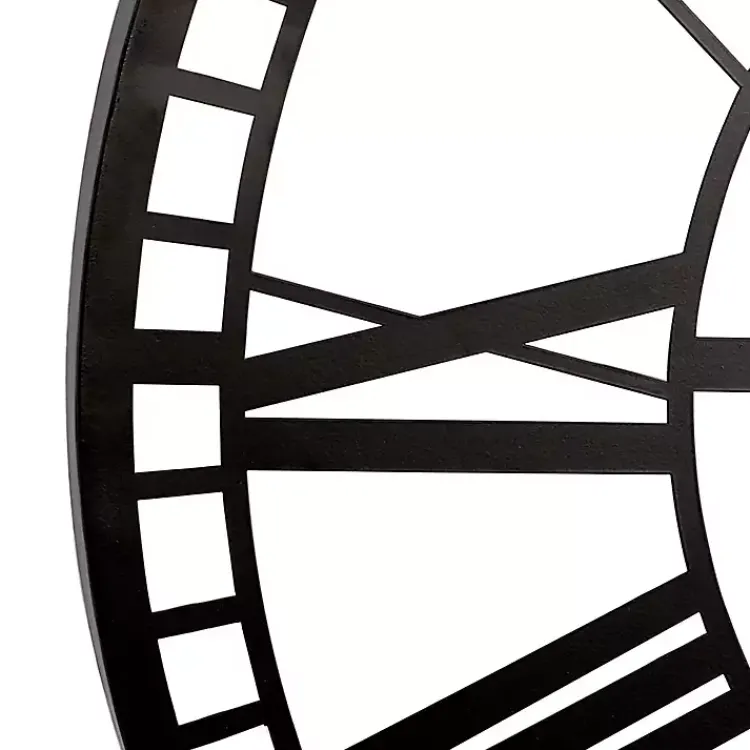 Kirklands Home Black Metal Open Frame Wall Clock Hot