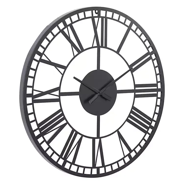 Kirklands Home Black Metal Open Frame Wall Clock Hot