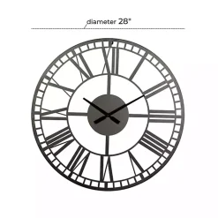 Kirklands Home Black Metal Open Frame Wall Clock Hot