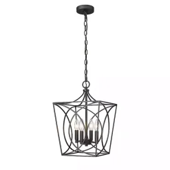 Kirklands Home Metal Open Swirl Pendant Light Black Hot