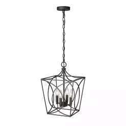 Kirklands Home Metal Open Swirl Pendant Light Black Hot