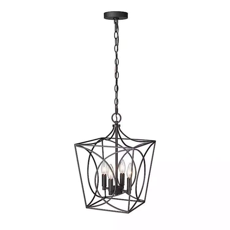 Kirklands Home Metal Open Swirl Pendant Light Black Hot