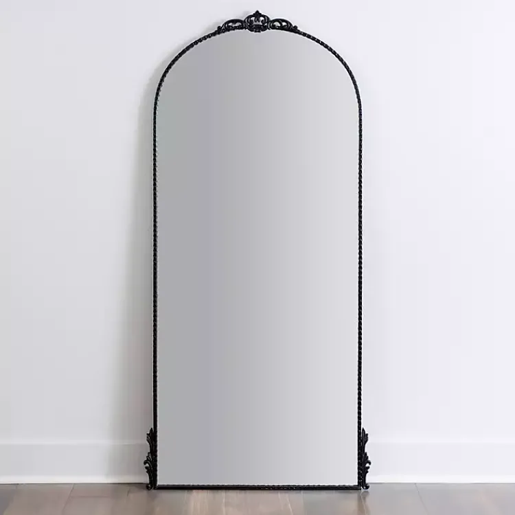 Kirklands Home Black Metal Ornate Arch Large Mirror Discount