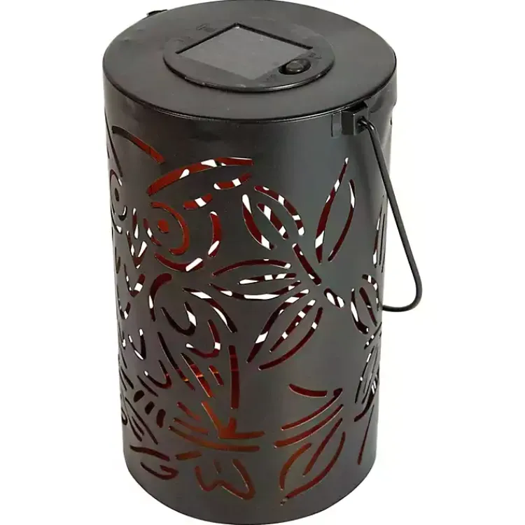 Kirklands Home Metal Owl Dusk-to-Dawn Outdoor Solar Lantern Black Discount