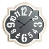 Kirklands Home Black Metal Quatrefoil Farmhouse Wall Clock Clearance