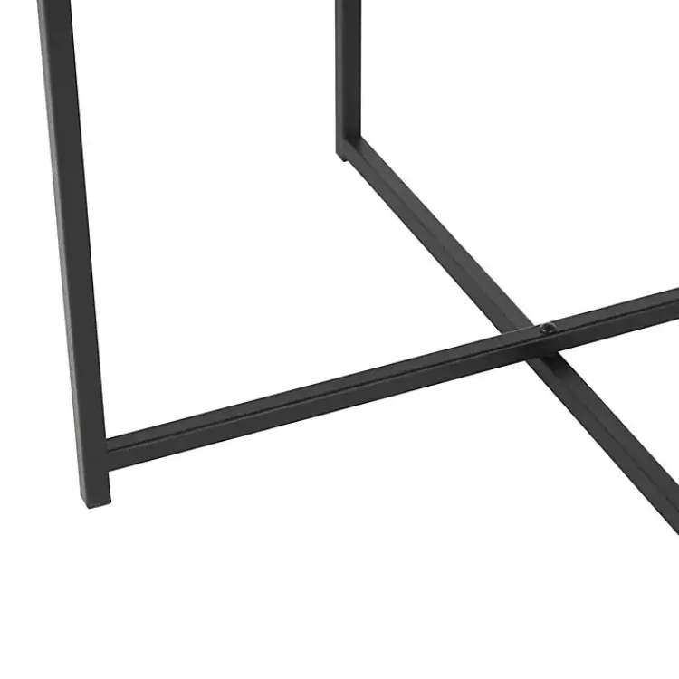 Kirklands Home Black Metal Rattan Accent Tables, Set of 2 Brown Sale