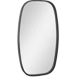 Kirklands Home Black Metal Rectangular Wall Mirror, 18x31.5 in. Hot