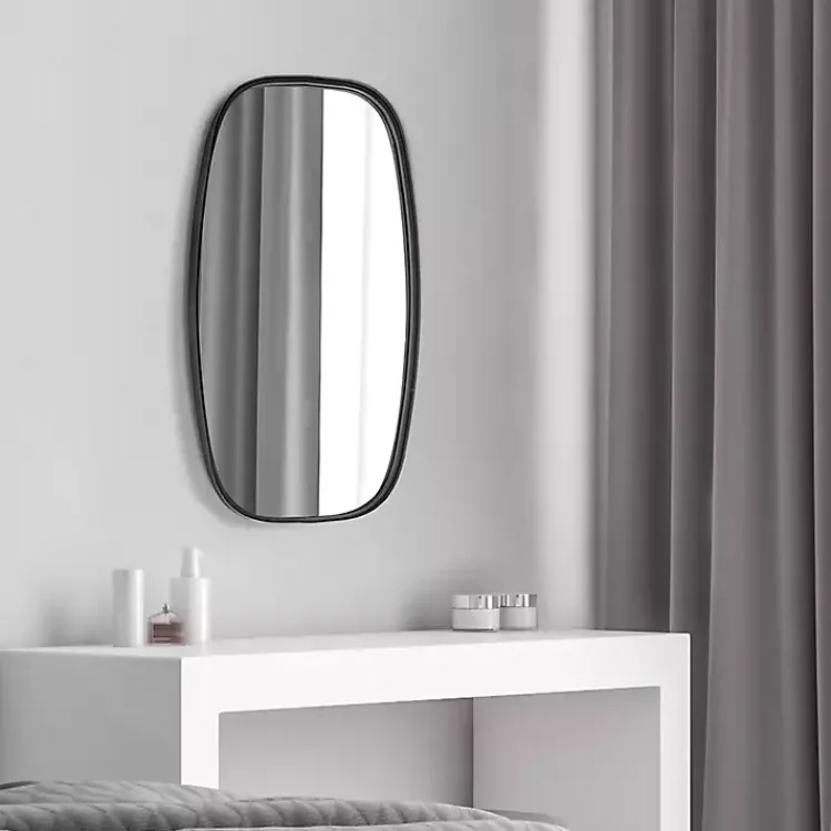 Kirklands Home Black Metal Rectangular Wall Mirror, 18x31.5 in. Hot