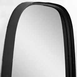 Kirklands Home Black Metal Rectangular Wall Mirror, 18x31.5 in. Hot