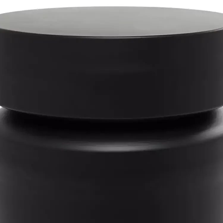 Kirklands Home Metal Round Drum Accent Table Black Best
