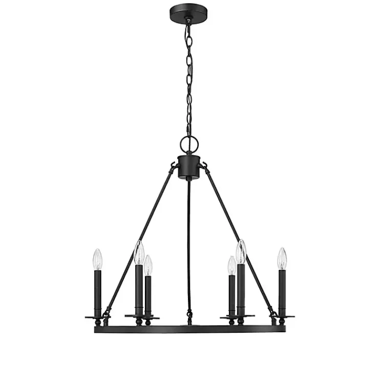 Kirklands Home Metal Round Florence Chandelier Black Best