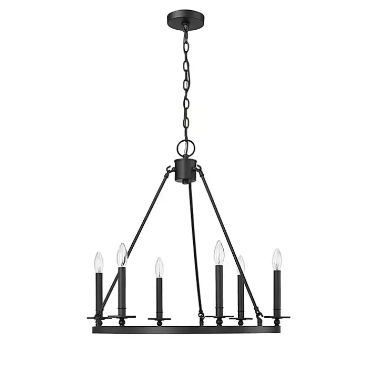Kirklands Home Metal Round Florence Chandelier Black Best