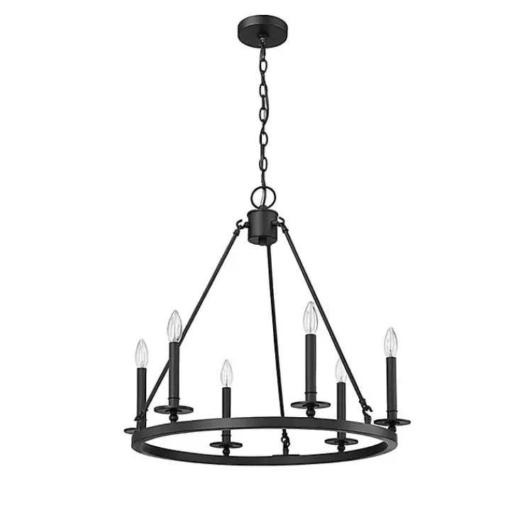 Kirklands Home Metal Round Florence Chandelier Black Best
