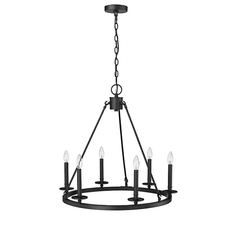 Kirklands Home Metal Round Florence Chandelier Black Best