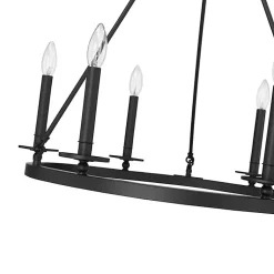 Kirklands Home Metal Round Florence Chandelier Black Best