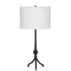 Kirklands Home Black Metal Samantha Table Lamp White Sale