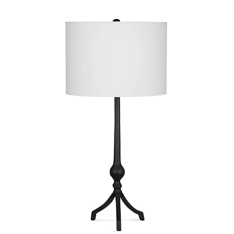 Kirklands Home Black Metal Samantha Table Lamp White Sale