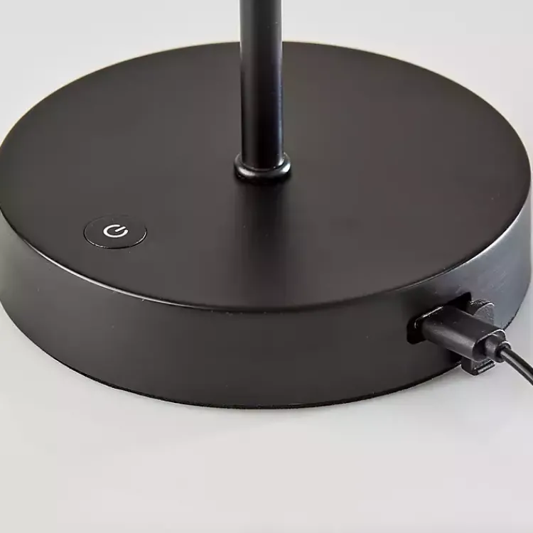 Kirklands Home Metal Scalloped Shade Cordless Table Lamp Black Clearance