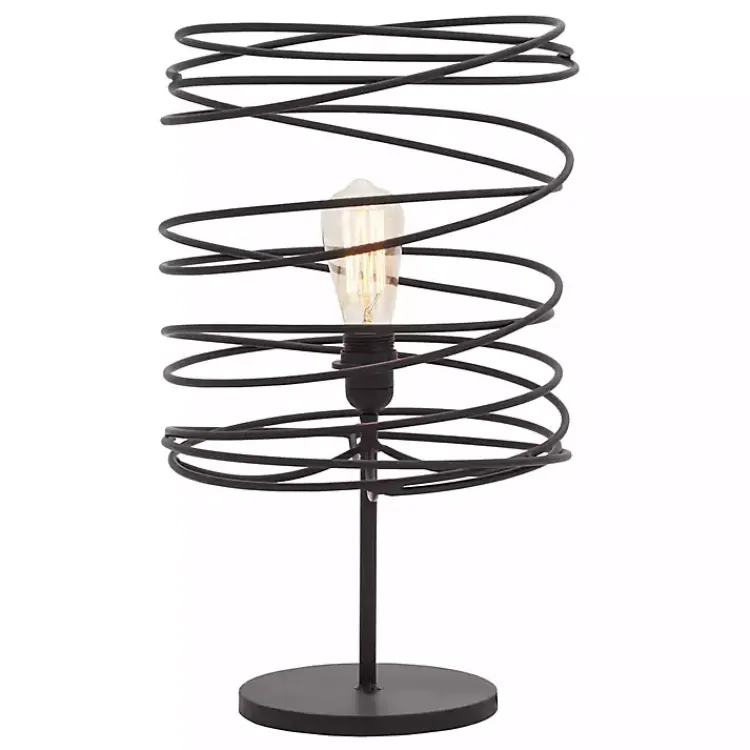Kirklands Home Metal Swirl Table Lamp Black Clearance