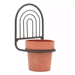 Kirklands Home Black Metal Terracotta Arch Wall Planter, 11 in. Best