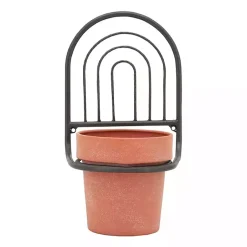 Kirklands Home Black Metal Terracotta Arch Wall Planter, 11 in. Best