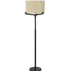 Kirklands Home Black Metal Tri-Arm Floor Lamp Tan Outlet