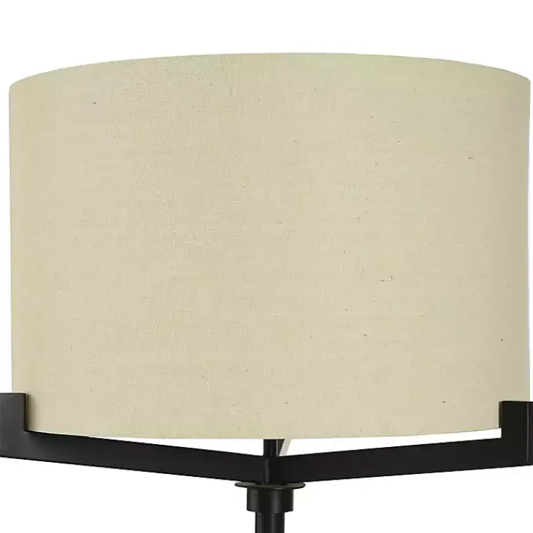 Kirklands Home Black Metal Tri-Arm Floor Lamp Tan Outlet