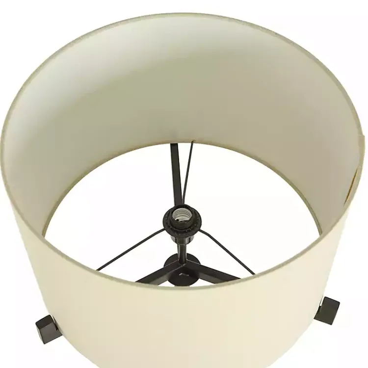 Kirklands Home Black Metal Tri-Arm Floor Lamp Tan Outlet