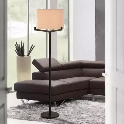 Kirklands Home Black Metal Tri-Arm Floor Lamp Tan Outlet