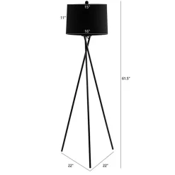 Kirklands Home Metal Tripod Twist Floor Lamp Black Clearance
