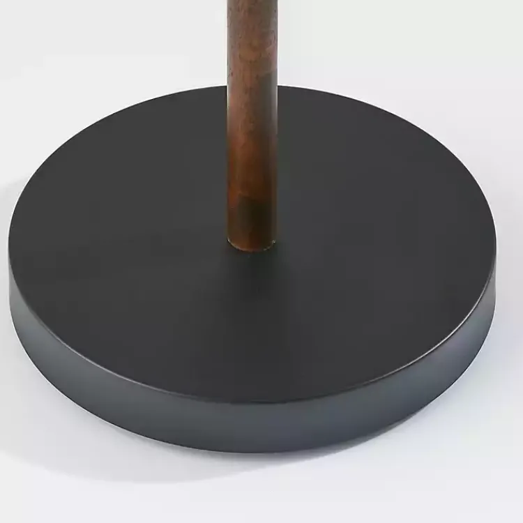 Kirklands Home Black Metal Walnut Flare Pulls Floor Lamp Tan Hot