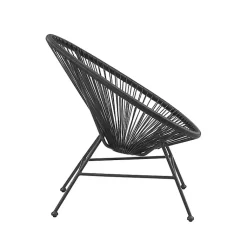 Kirklands Home Metal Wicker Outdoor Chair Black Clearance