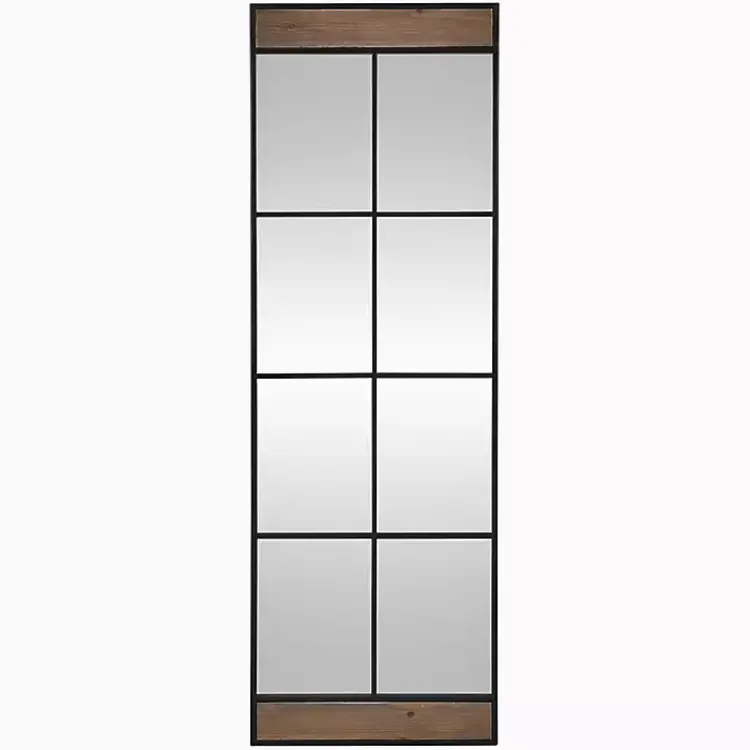 Kirklands Home Black Metal Window Grid Standing Mirror Clearance