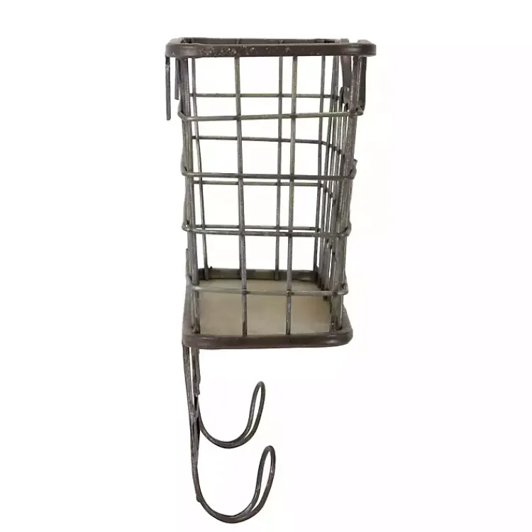 Kirklands Home Black Metal Wire Mail Wall Pocket Sale