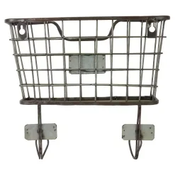 Kirklands Home Black Metal Wire Mail Wall Pocket Sale