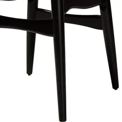 Kirklands Home Black Mid-Century Modern Dining Chairs, Set of 2 White Discount