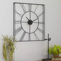 Kirklands Home Minimal Square Open Face Clock Black Online