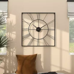 Kirklands Home Minimal Square Open Face Clock Black Online