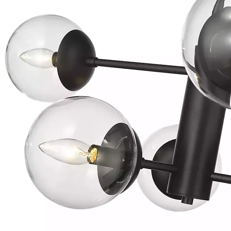 Kirklands Home Mod 5-Arm Globe Chandelier Black Hot